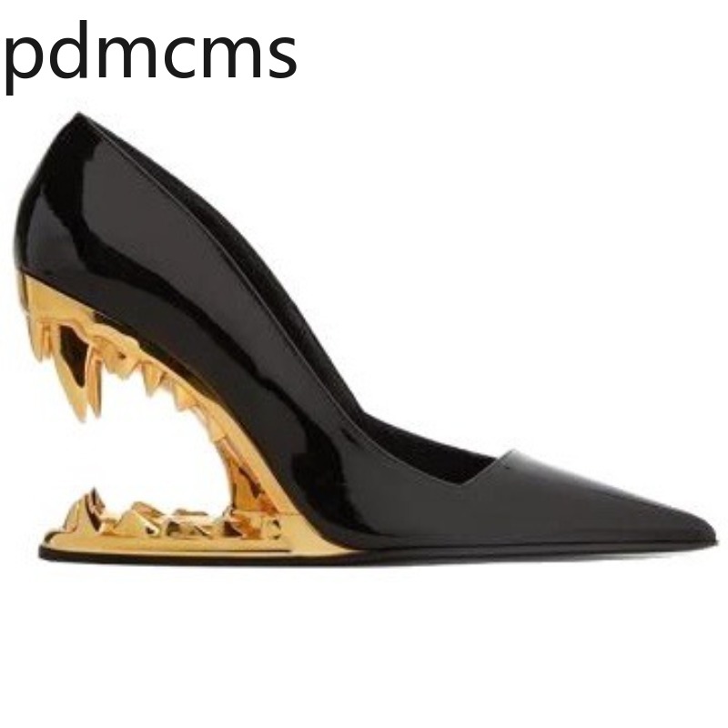 Luxury Lifestyle - Luxe damespumps met metalen tandjes, hoge