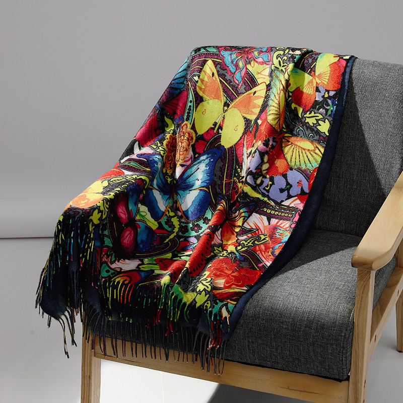 Cashmere Throw Blanket - Luxe Merk Olieverfschilderij Kasjmier Sjaal voor