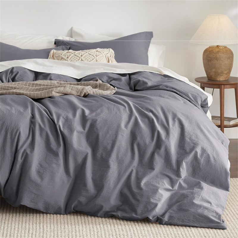Gewassen katoenen 3-delige bed - Linen Duvet Cover recensie en prijs